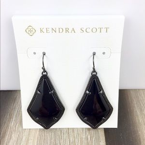 Kendra Scott Alex black gunmetal earrings